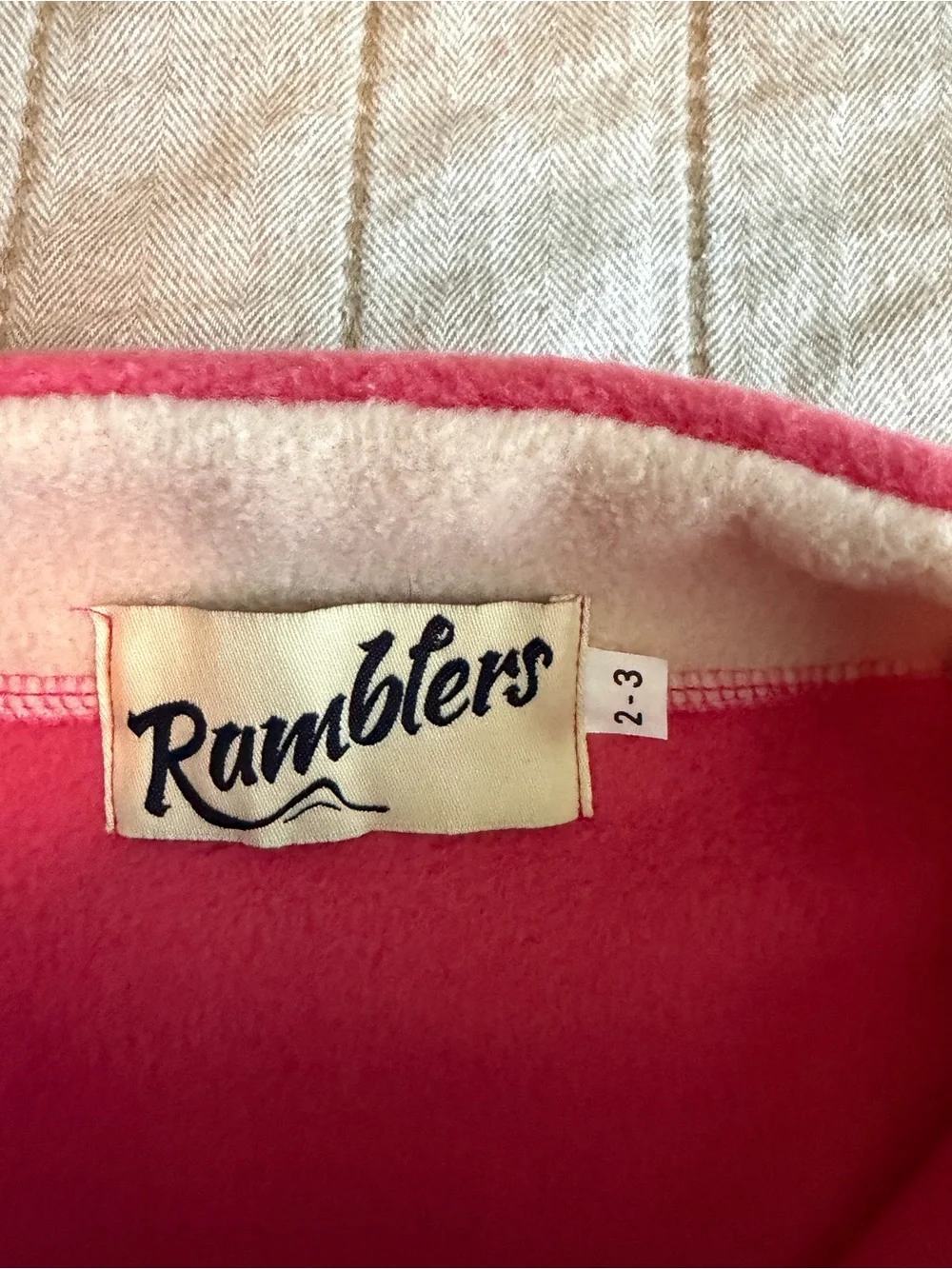 Girls Pink Fleece Pullover with Sheep Appliqués